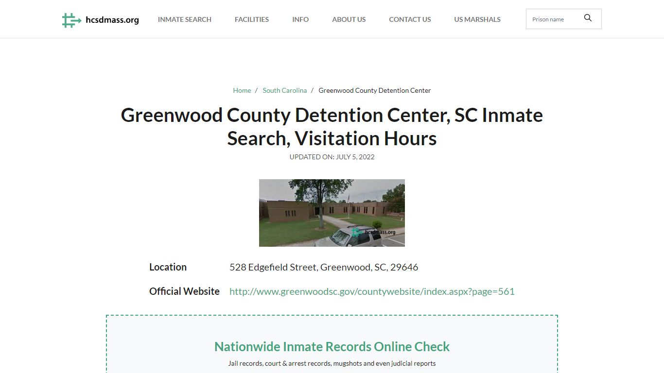 Greenwood County Detention Center, SC Inmate Search ...