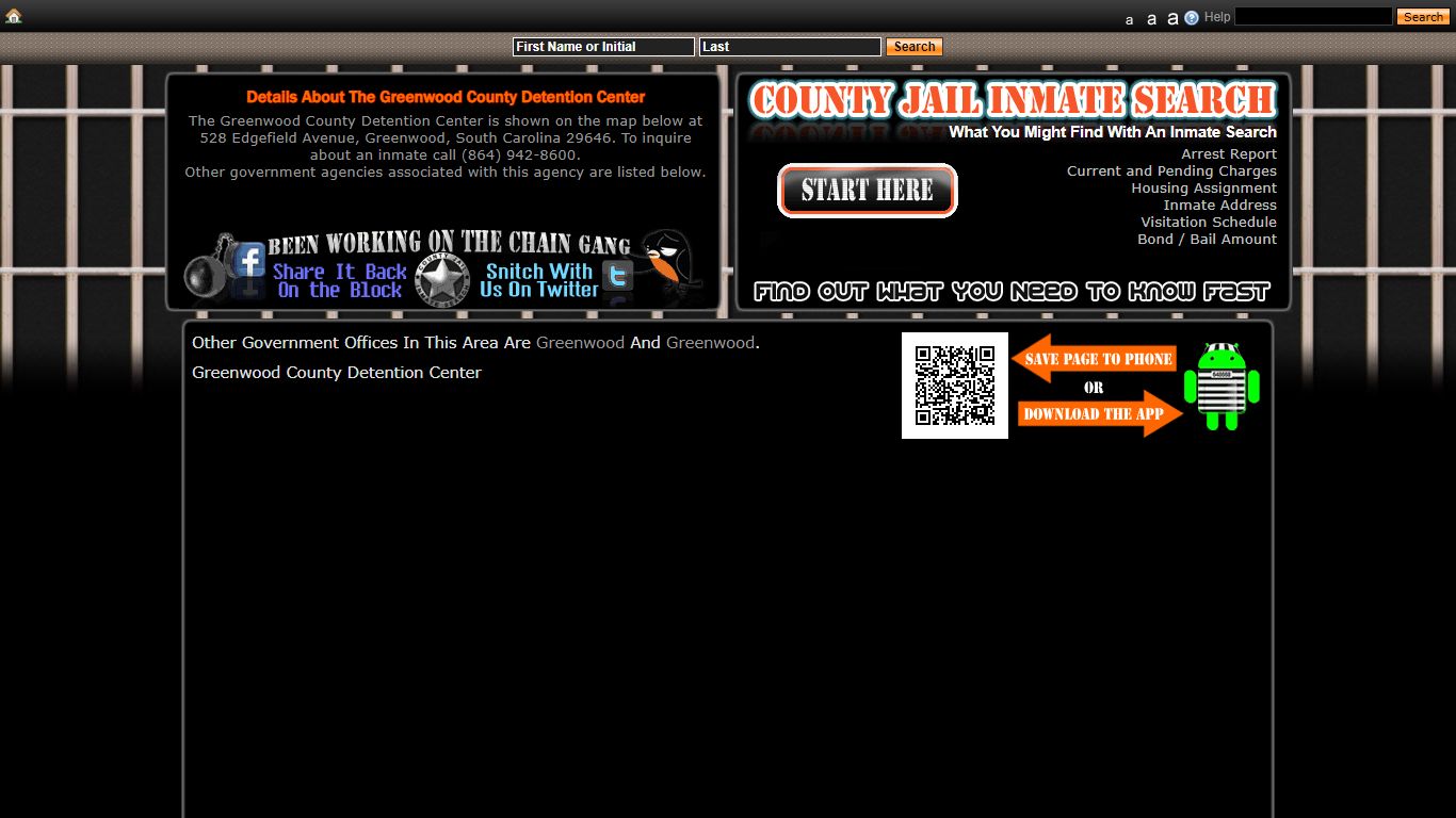Greenwood County Detention Center - County Jail Inmate Search